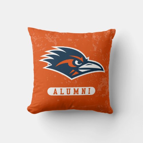 UTSA Logo Alumni Distressed Throw Pillow