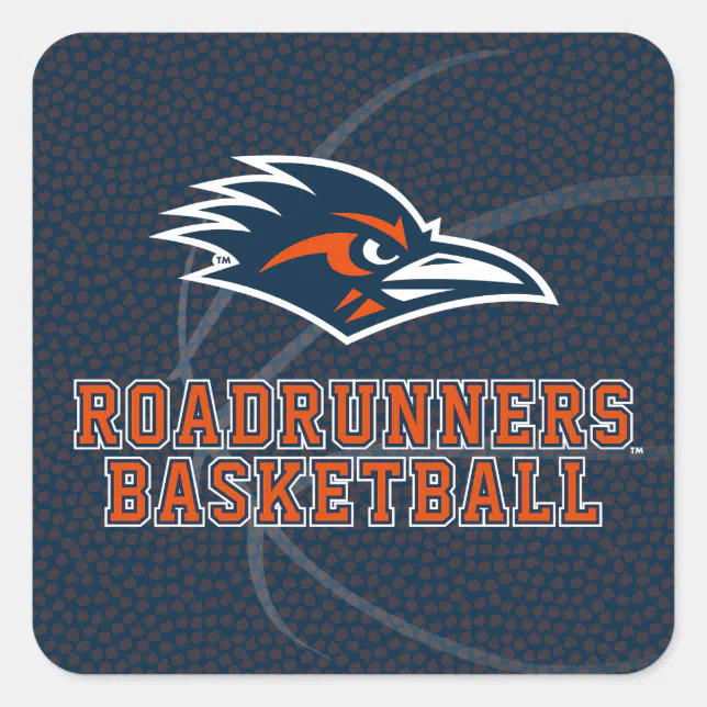 UTSA Logo Basketball Square Sticker | Zazzle