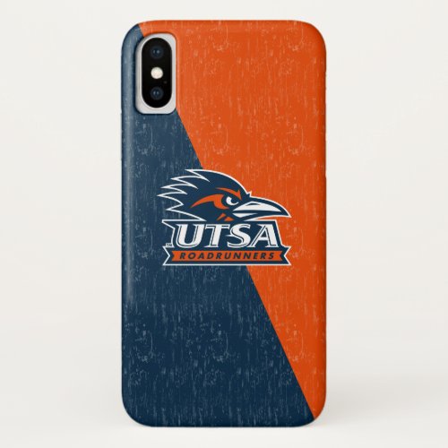 UTSA Logo Color Block Distressed iPhone X Case