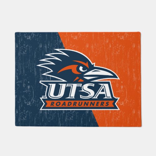 UTSA Logo Color Block Distressed Doormat