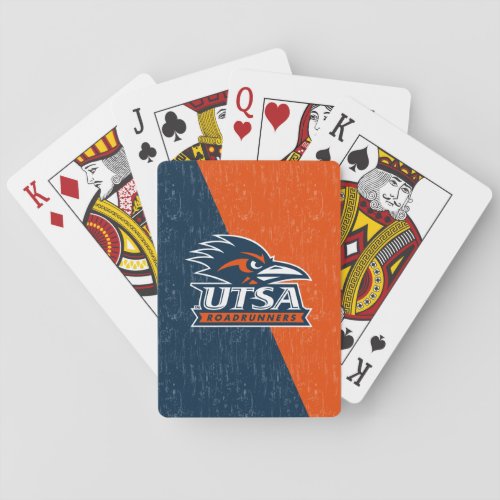 UTSA Logo Color Block Distressed Playing Cards