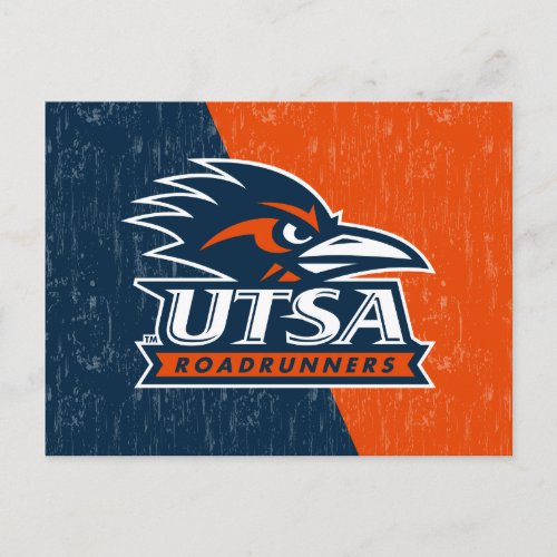 UTSA Logo Color Block Distressed Postcard