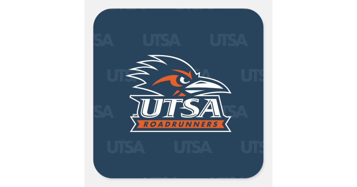 UTSA Logo University Watermark Square Sticker | Zazzle