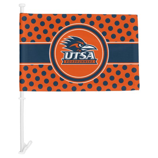 UTSA Polka Dot Pattern Car Flag | Zazzle.com