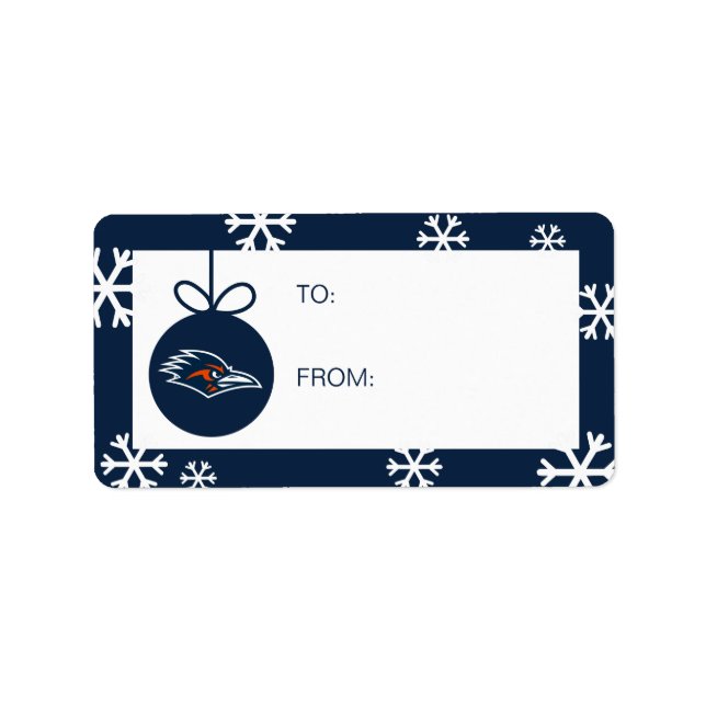 UTSA Roadrunners Holiday Spirit Label (Front)