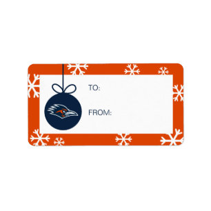 UTSA Roadrunners Holiday Spirit Label