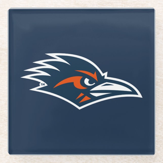 UTSA Roadrunners Logo Glass Coaster (Front)