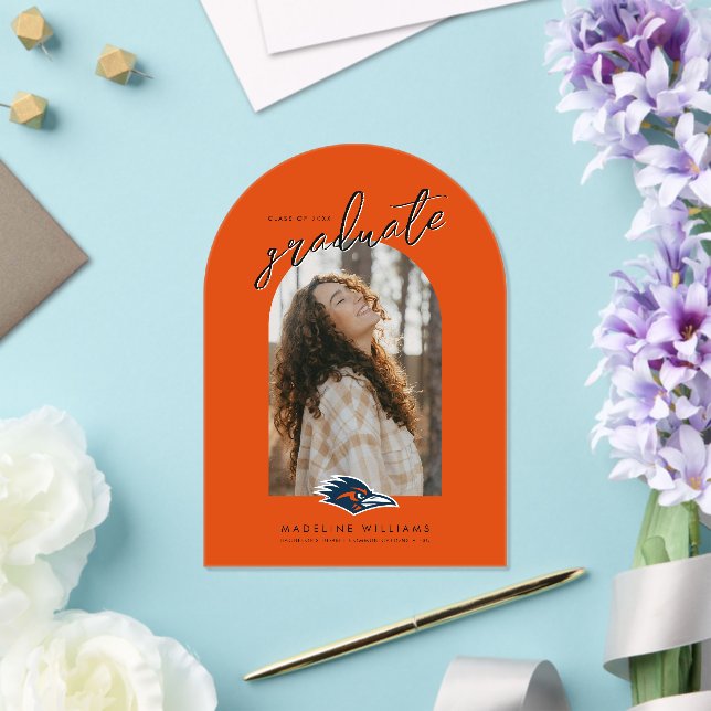 UTSA Roadrunners Logo Graduation Acrylic Invitations (Insitu (Wedding))