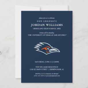 UTSA Roadrunners Logo Graduation Announcement