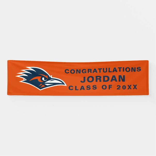 UTSA Roadrunners Logo Graduation Banner (Horizontal)