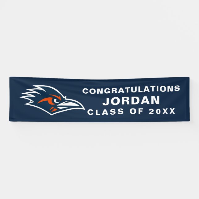 UTSA Roadrunners Logo Graduation Banner (Horizontal)