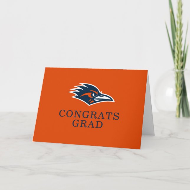 UTSA Roadrunners Logo Graduation Card (Front)