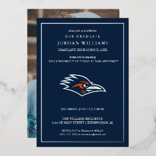 UTSA Roadrunners Logo Graduation Foil Invitation