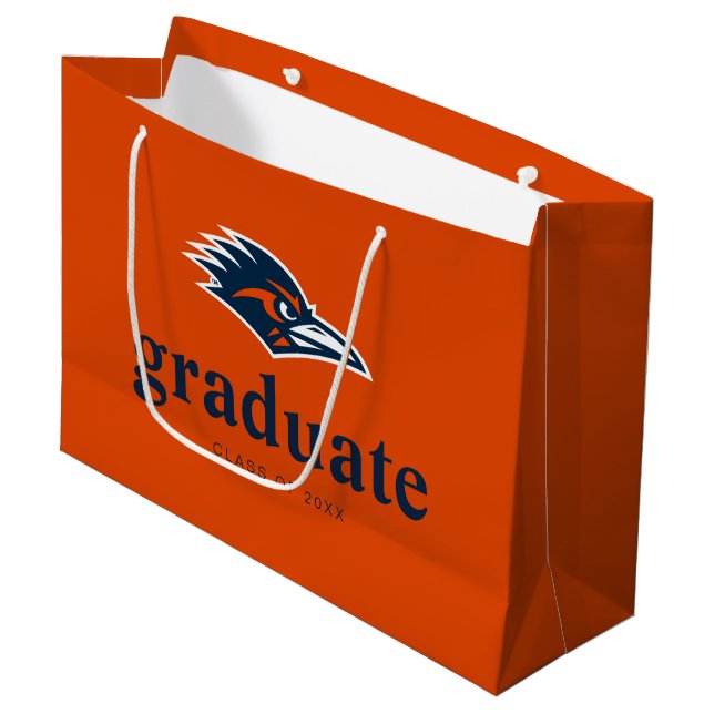 UTSA Roadrunners Logo Graduation Large Gift Bag (Front Angled)