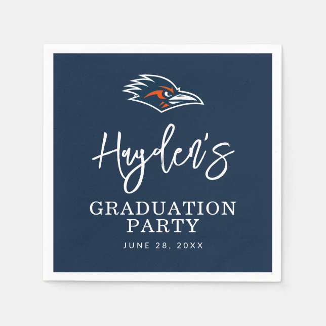 UTSA Roadrunners Logo Graduation Napkins (Front)