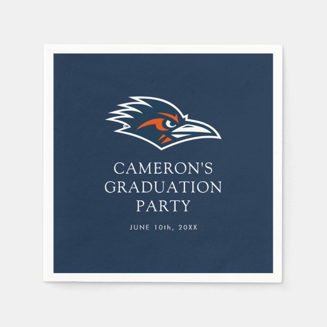 UTSA Roadrunners Logo Graduation Napkins (Front)