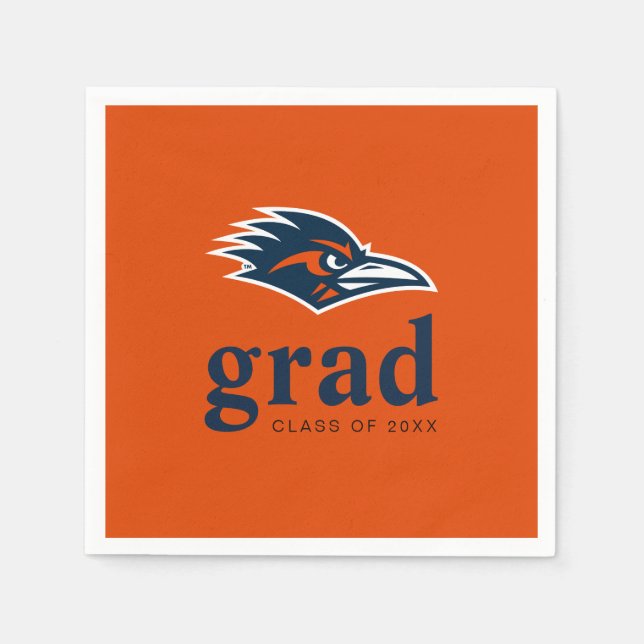 UTSA Roadrunners Logo Graduation Napkins (Front)
