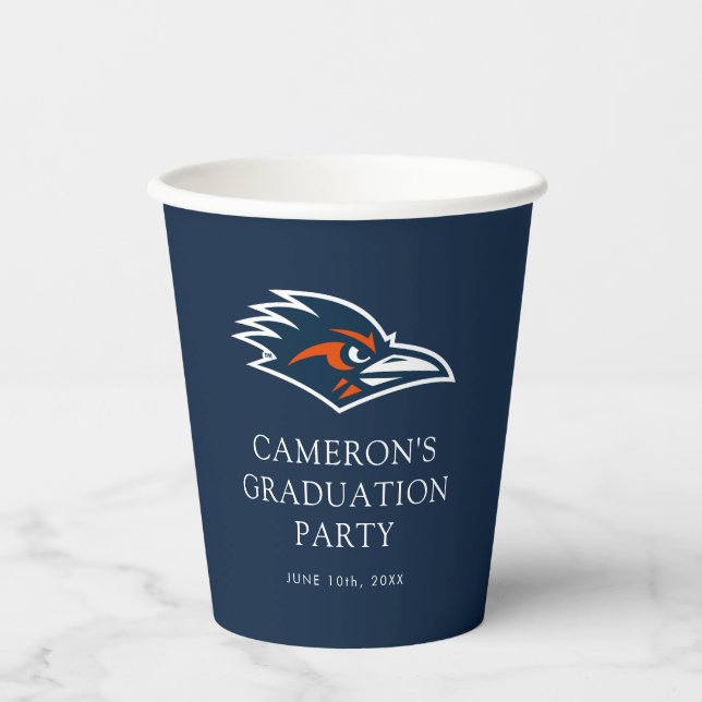 UTSA Roadrunners Logo Graduation Paper Cups (Front)