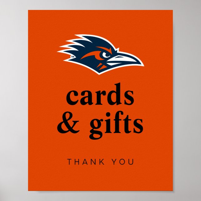 UTSA Roadrunners Logo Graduation Poster (Front)