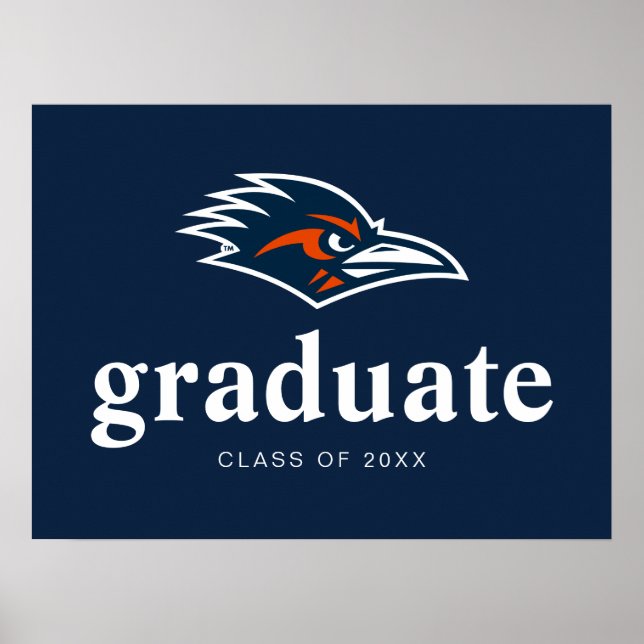 UTSA Roadrunners Logo Graduation Poster (Front)
