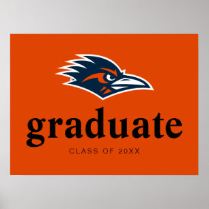UTSA Roadrunners Logo Graduation Poster