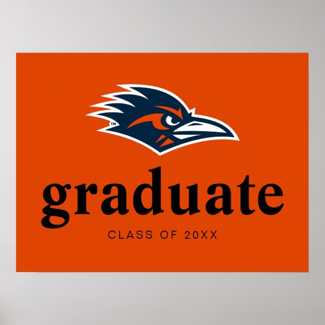 UTSA Roadrunners Logo Graduation Poster (Front)