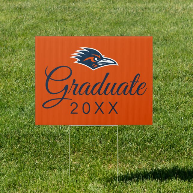 UTSA Roadrunners Logo Graduation Sign (Insitu)