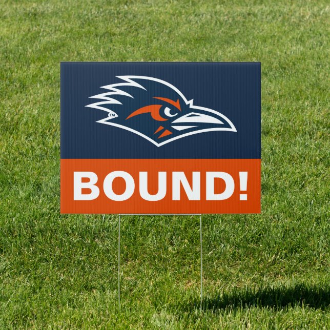 UTSA Roadrunners Logo Graduation Sign (Insitu)