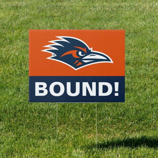 UTSA Roadrunners Logo Graduation Sign (Insitu)