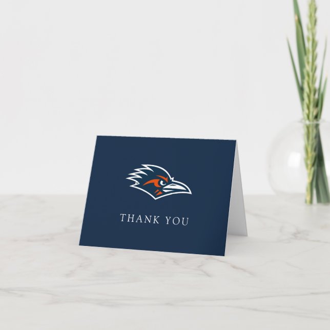 UTSA Roadrunners Logo Graduation Thank You Card (Front)