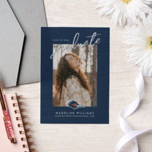 UTSA Roadrunners Logo Graduation Vellum Invitations