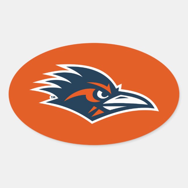 UTSA Roadrunners Logo Oval Sticker (Front)