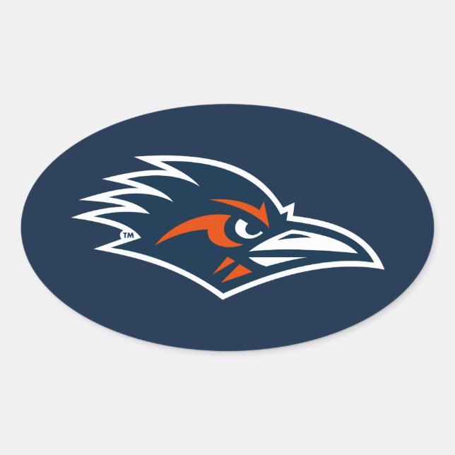UTSA Roadrunners Logo Oval Sticker (Front)