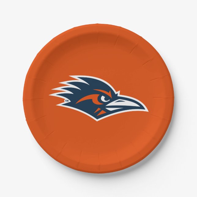 UTSA Roadrunners Logo Paper Plates (Front)