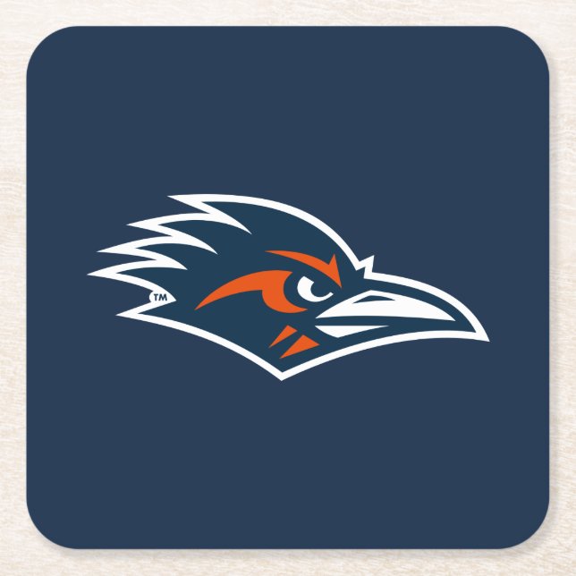 UTSA Roadrunners Logo Square Paper Coaster (Front)