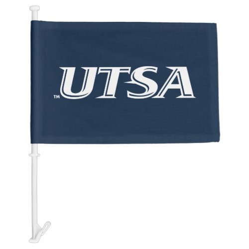 UTSA White Logo Car Flag