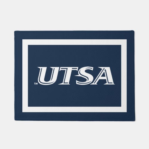 UTSA White Logo Doormat