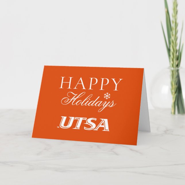 UTSA Wordmark Holiday Design Card (Front)