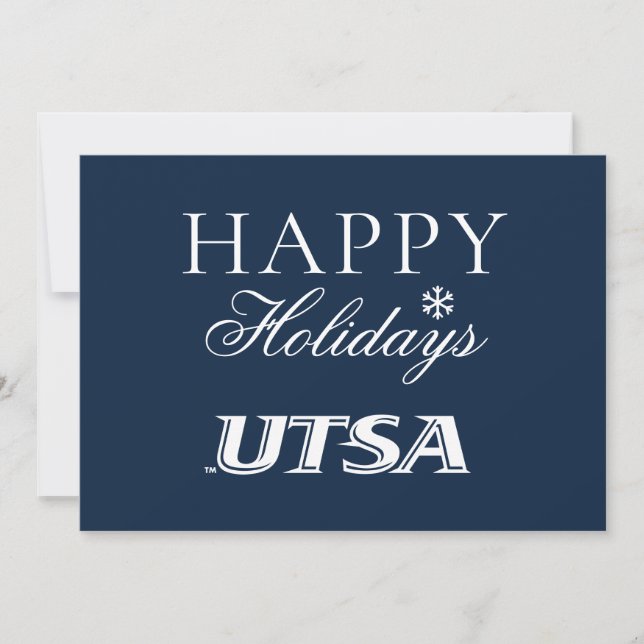 UTSA Wordmark Holiday Design Card (Front)