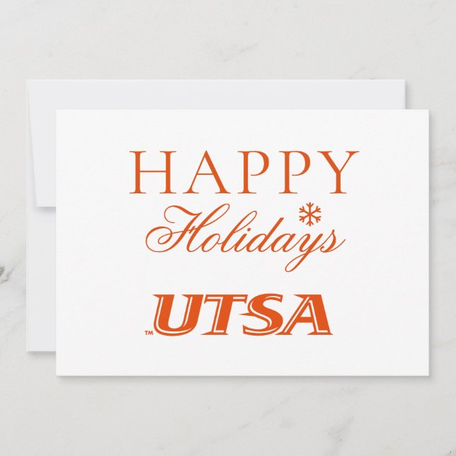 UTSA Wordmark Holiday Design Card (Front)