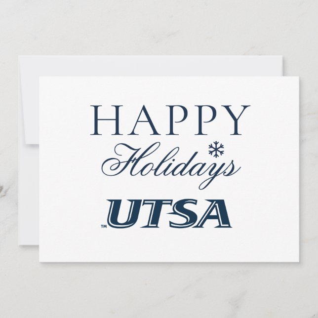 UTSA Wordmark Holiday Design Card (Front)