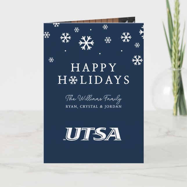 UTSA Wordmark Holiday Design Card (Front)