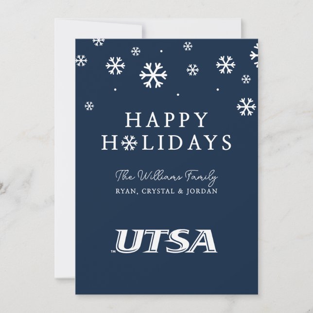 UTSA Wordmark Holiday Design Card (Front)