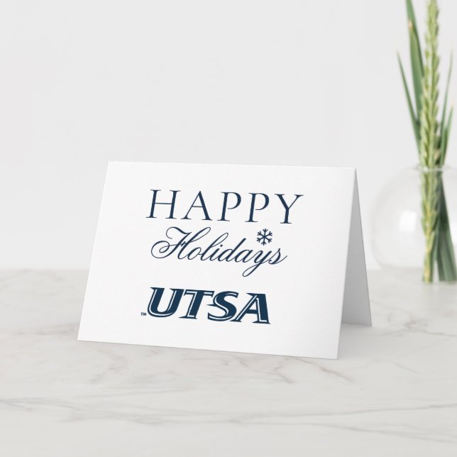UTSA Wordmark Holiday Design Card (Front)