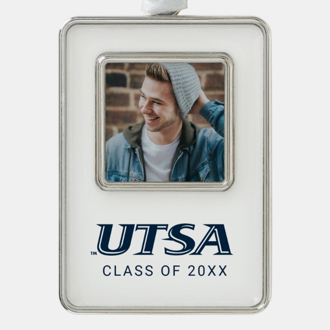 UTSA Wordmark Holiday Design Christmas Ornament (Front)