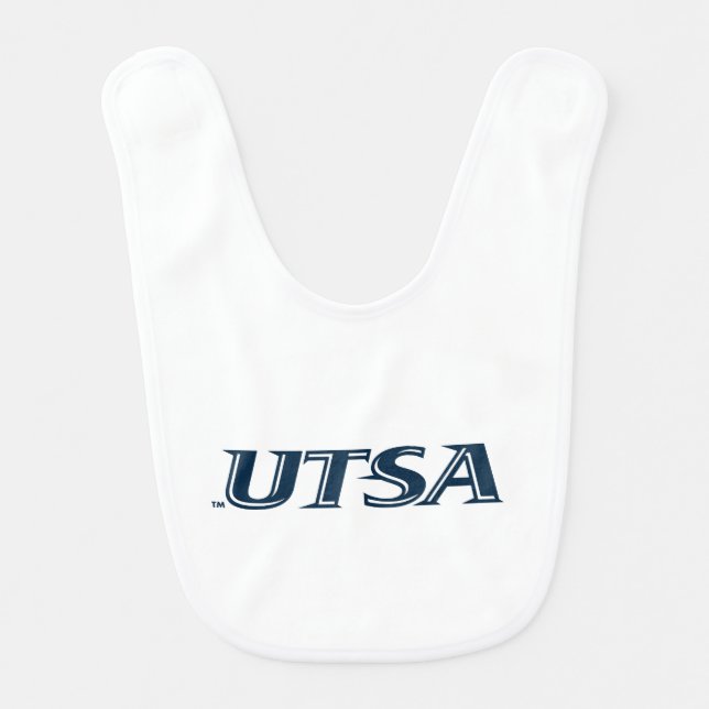 UTSA Wordmark Logo Baby Bib (Front)