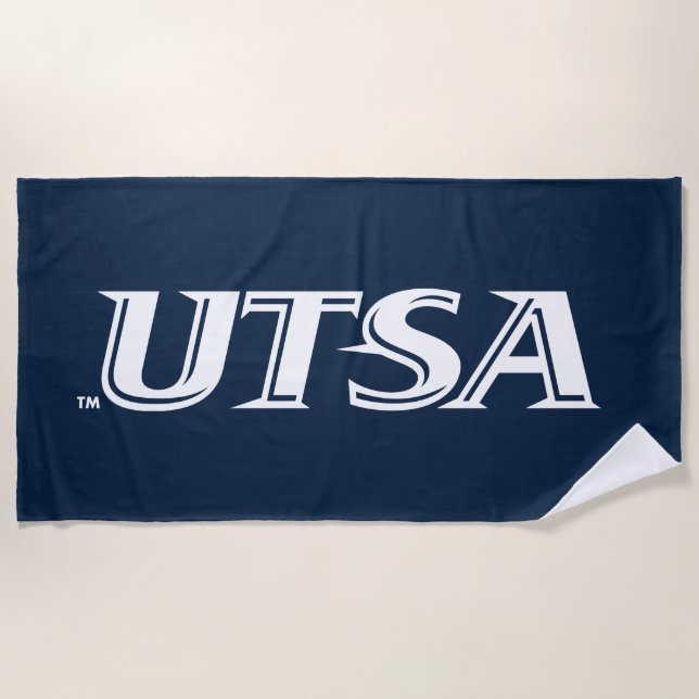UTSA Wordmark Logo Beach Towel (Front)