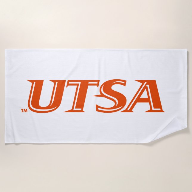 UTSA Wordmark Logo Beach Towel (Front)