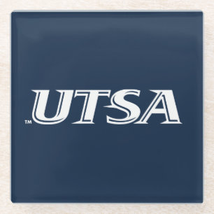 UTSA Wordmark Logo Glass Coaster