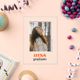 UTSA Wordmark Logo Graduation Acrylic Invitations